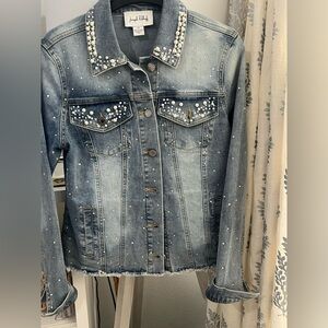 Joseph Ribkoff Denim Bling Jacket